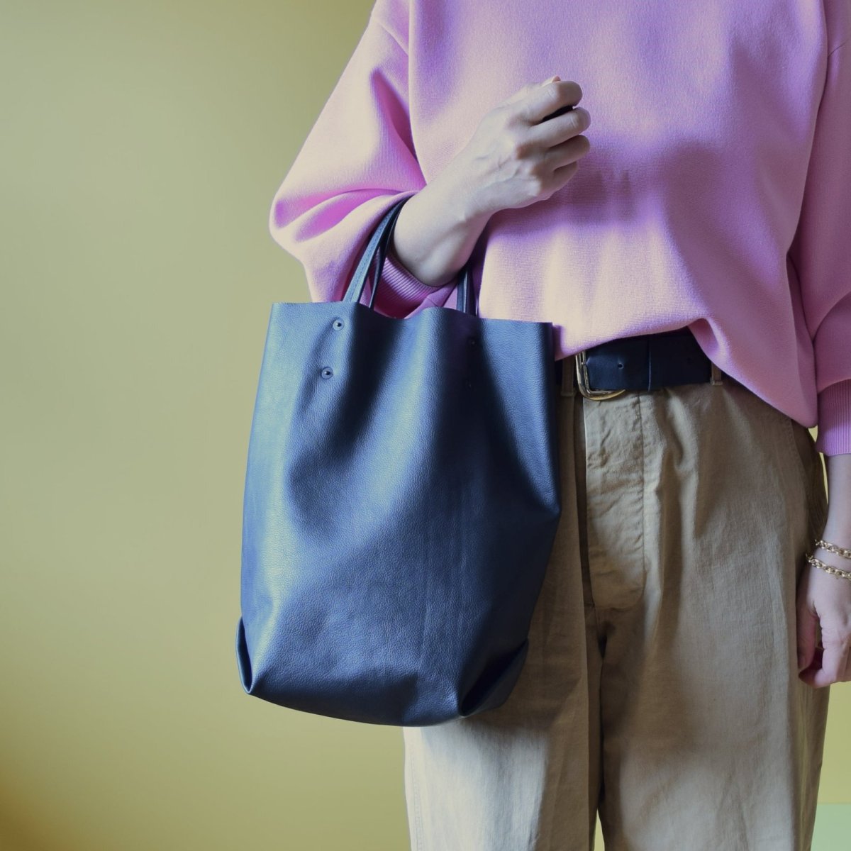 画像8: EASY TOTE / Leather Black / custom order (8)